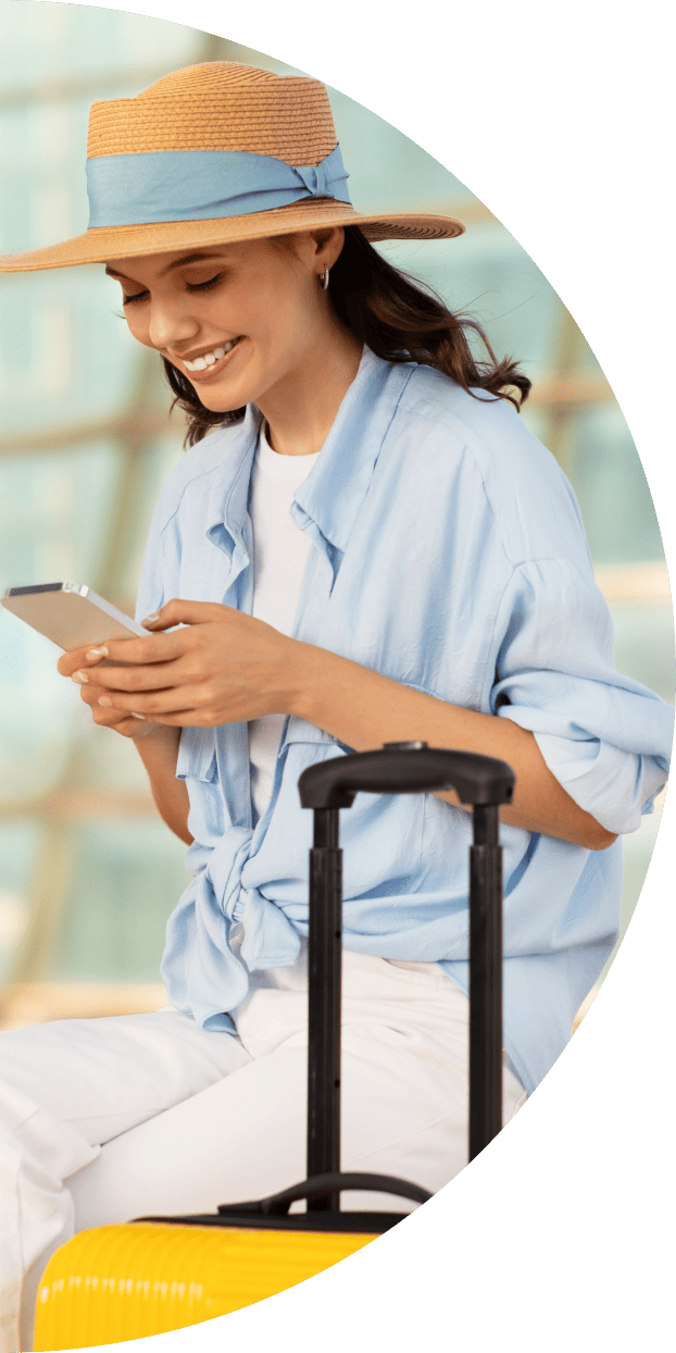 Traveler using eSIM